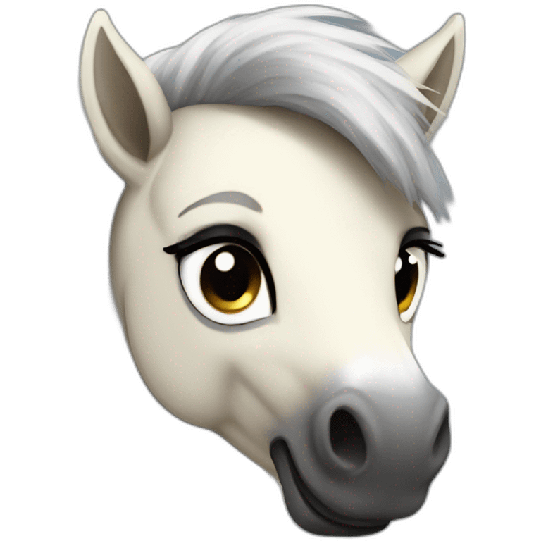 A shecked pony emoji