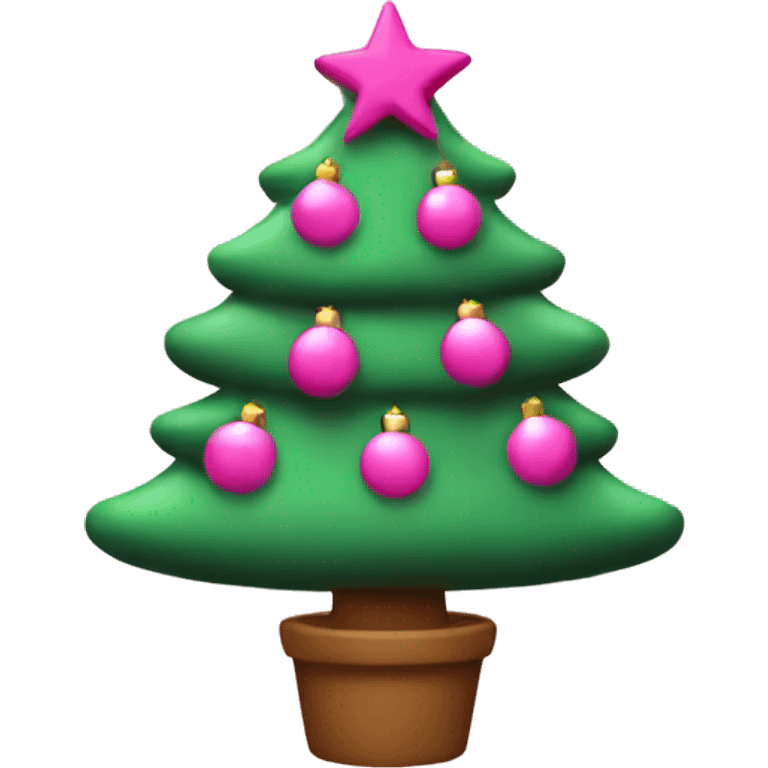 Pink chrismas tree emoji