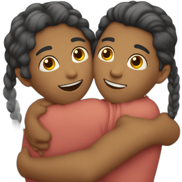 Hug couple emoji