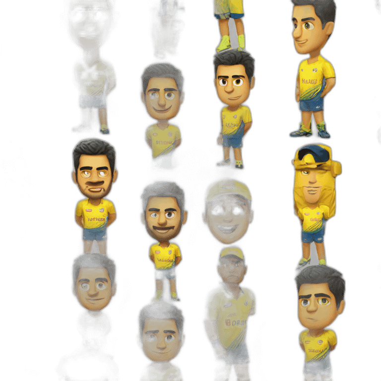 Thala Dhoni in CSK jersey emoji