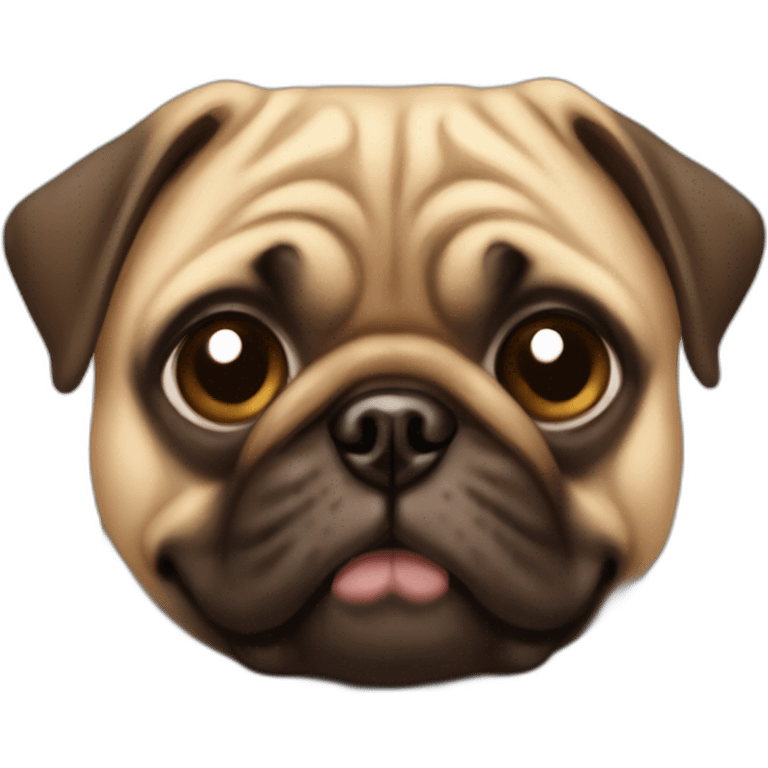 Chihwahwa pug tan and brown emoji