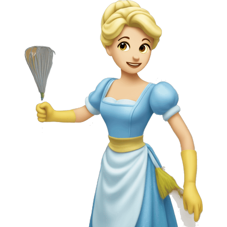 Cinderella cleaning kitchen  emoji