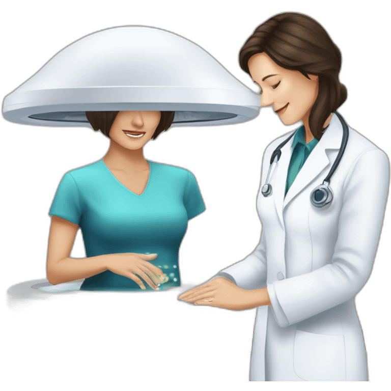 Posh-Radiologist-performing-breast-mri-to-leni-klum emoji