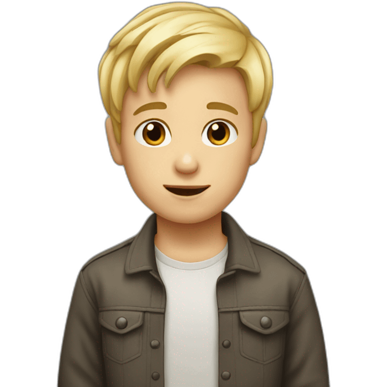 boy, kid, blond hair emoji