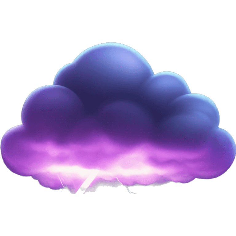 Dark iridescent cloud glowing with lightning  emoji