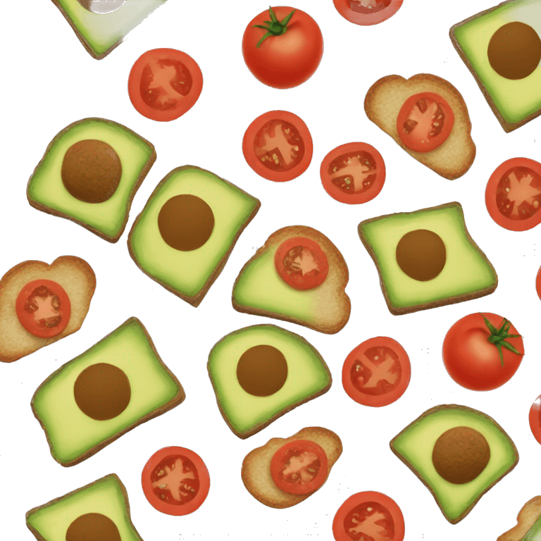 Toast with Avocado and tomato  emoji