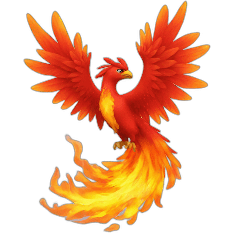 red phoenix on fire emoji