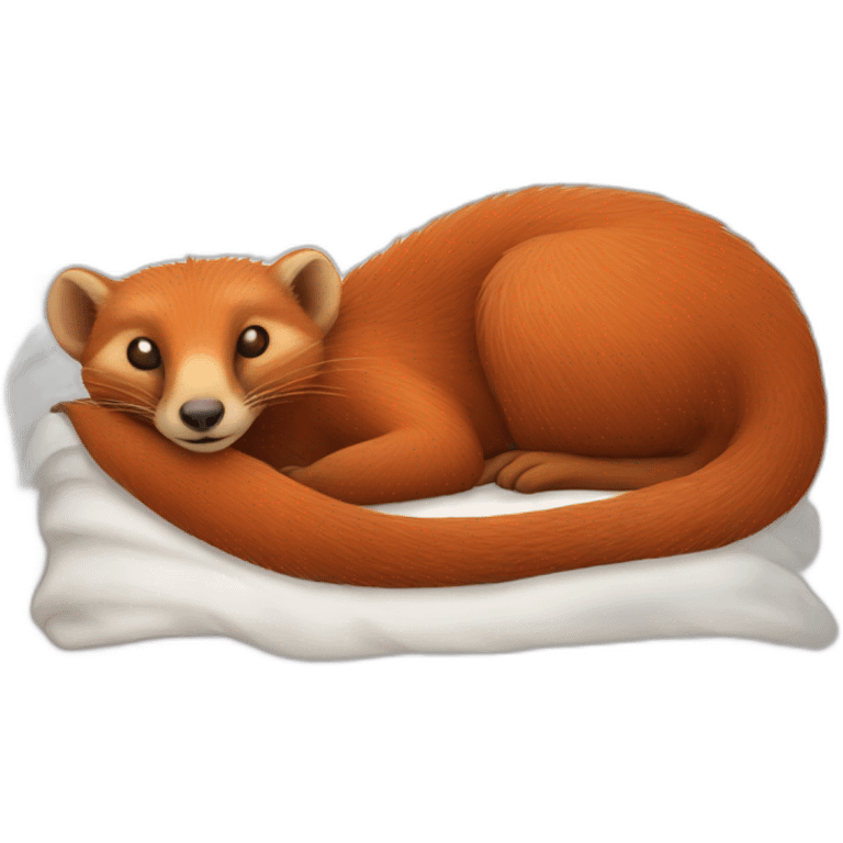 red mongoose in bed emoji