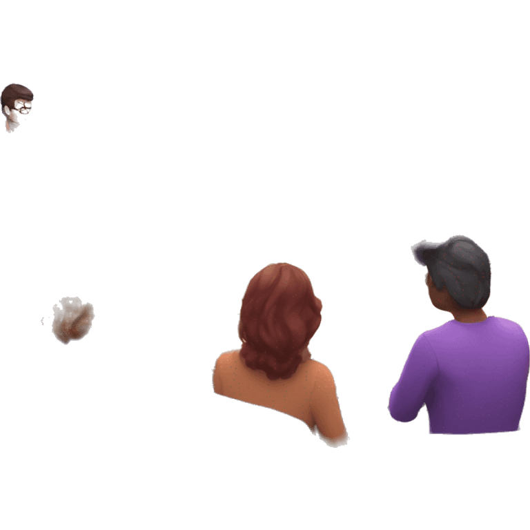 Purple humanised Cat psychologist leads the session emoji