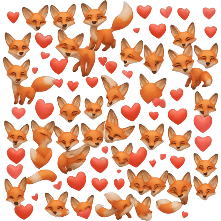 fox heart love emoji