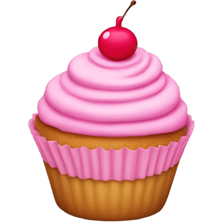 Pink cupcake emoji