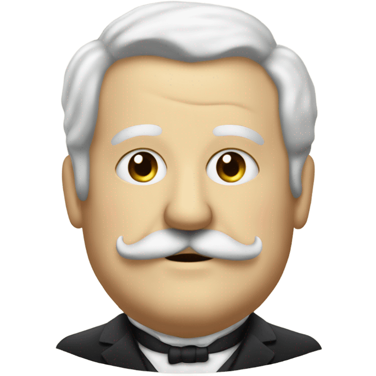 white elderly fat man with a mustache in a 19th century suit emoji