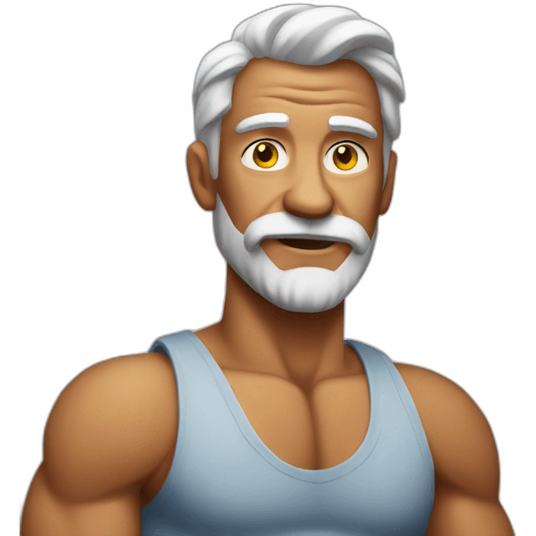 muscular grandfather emoji