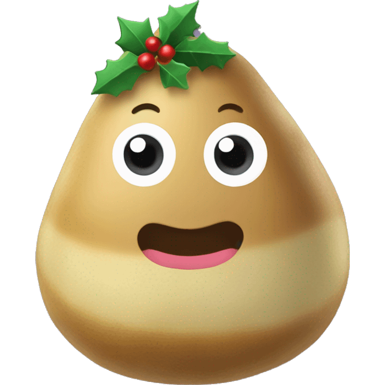 A cute Christmas potato  emoji