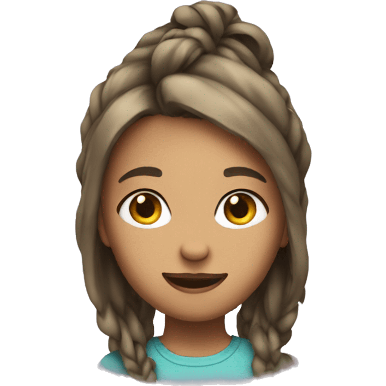 Girl whit crismash emoji