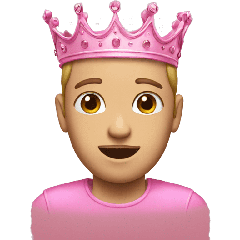 Pink crown emoji