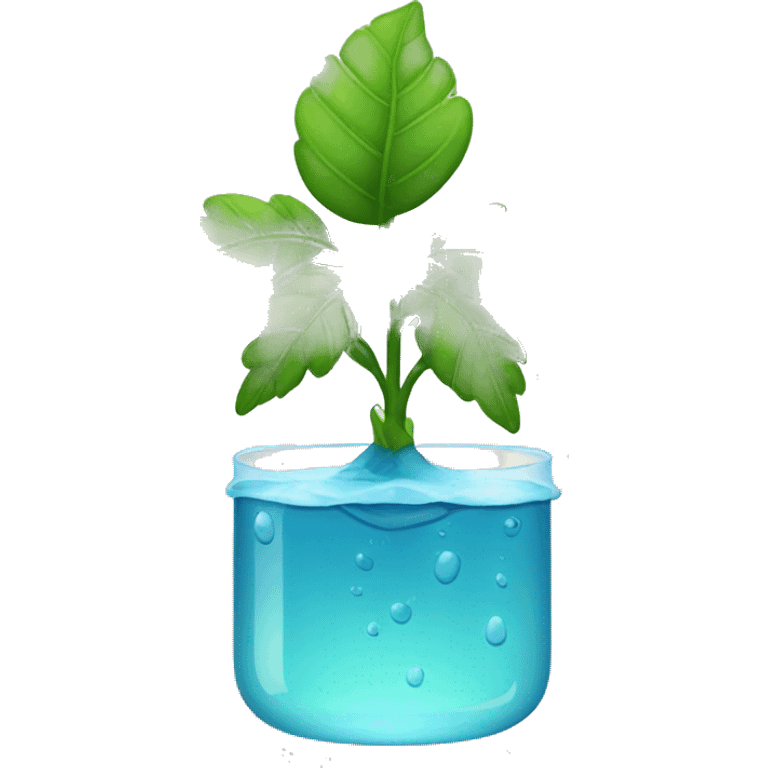 Planta en frasco con agua emoji