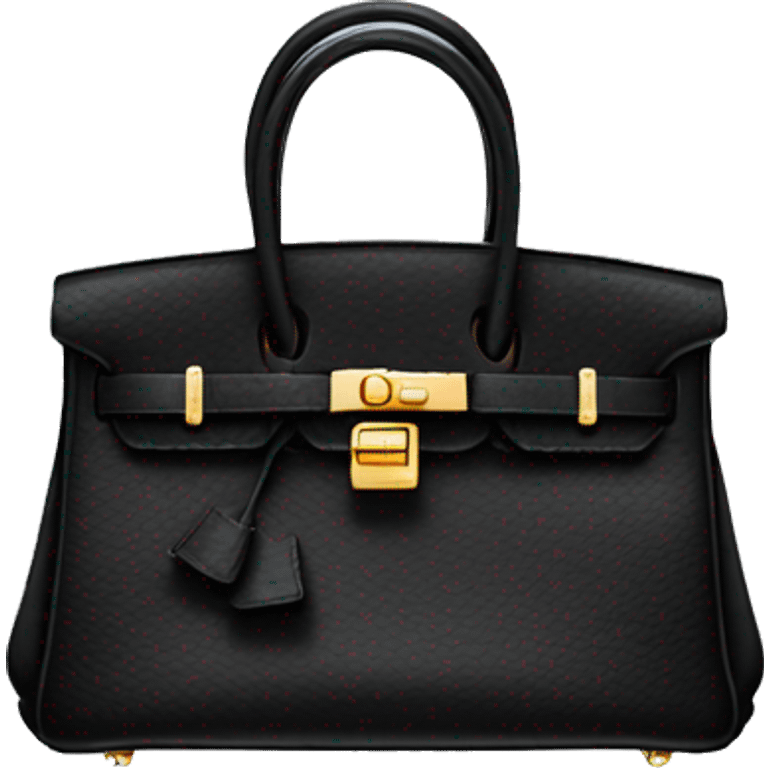 black birkin silver hardware emoji