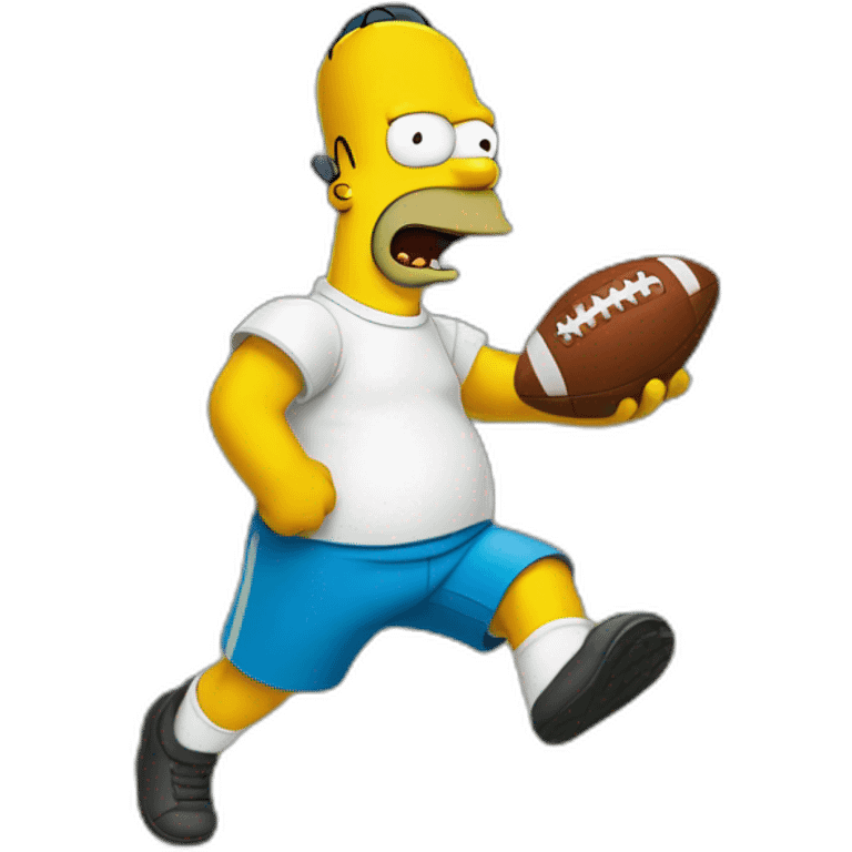 homer simpson playing football emoji