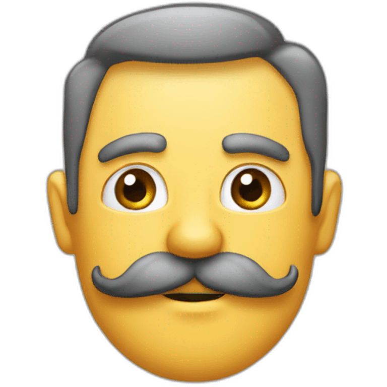 Chat drôle avec moustache humaine emoji