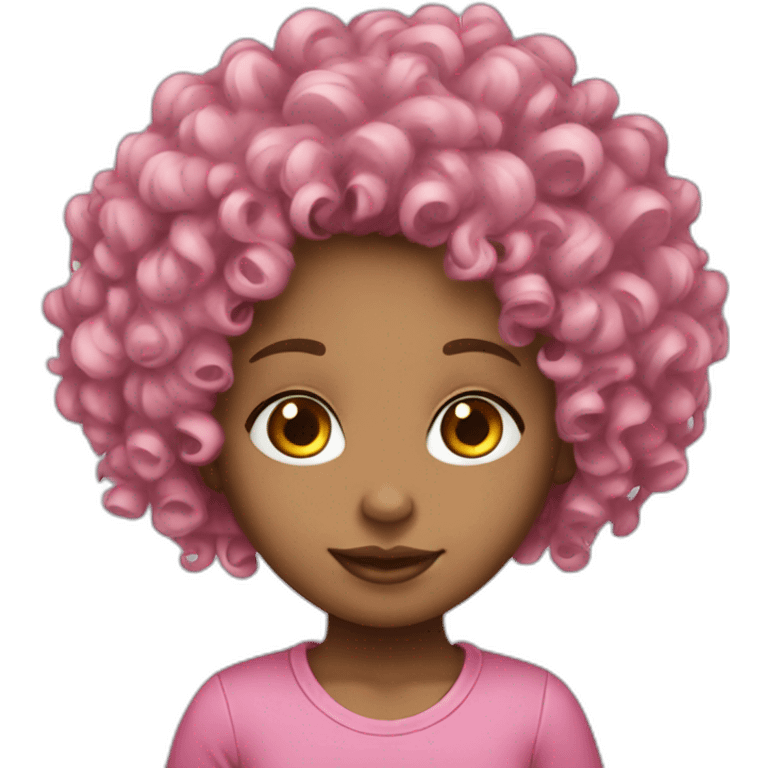 curly-girl-pink emoji