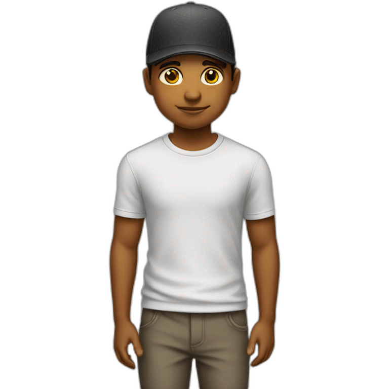 Niño con gorra boss emoji