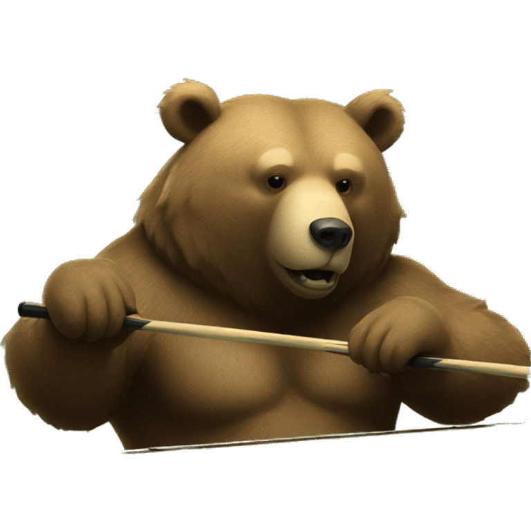 bear playing pool emoji