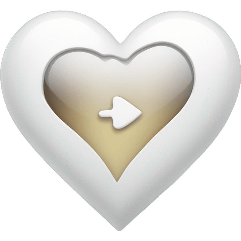 White heart with photo reel emoji