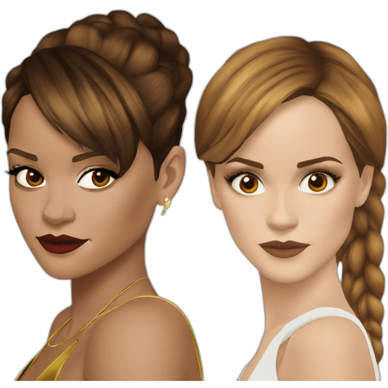 Rihanna et Emma watson emoji