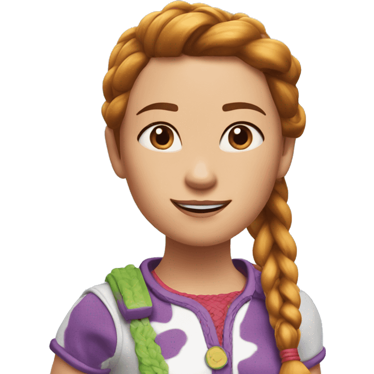 Jessie from Toy Story with braided ponytail emoji