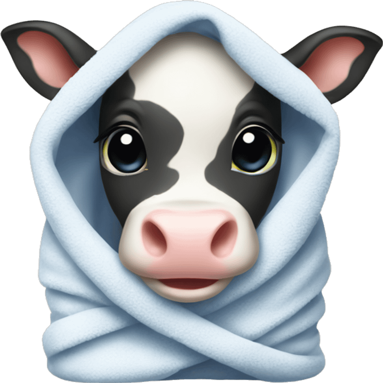 baby cow wrapped in a towel  emoji