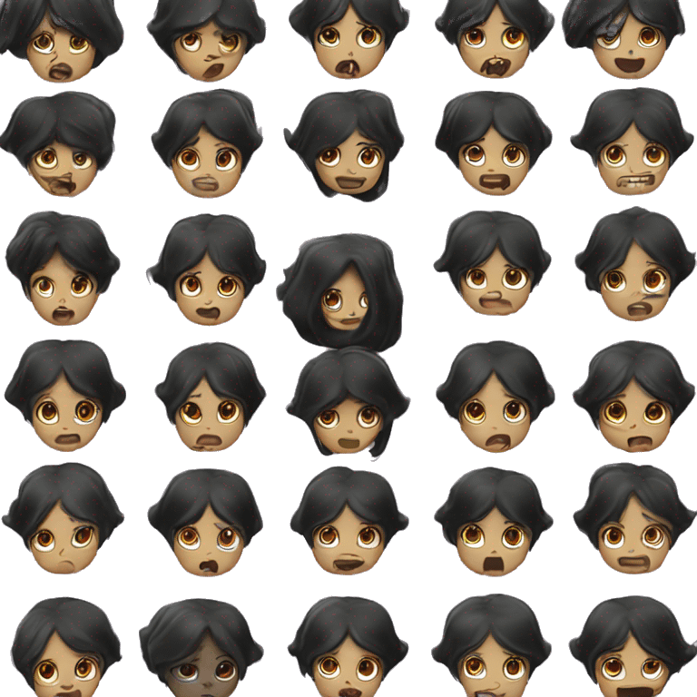 long black hair vampire girl emoji