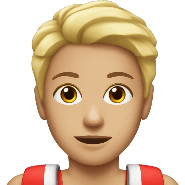 Sarah as a life guard emoji