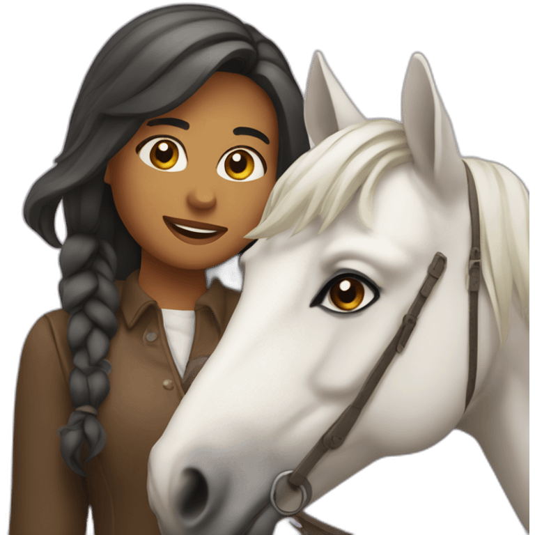 Fille sur cheval emoji