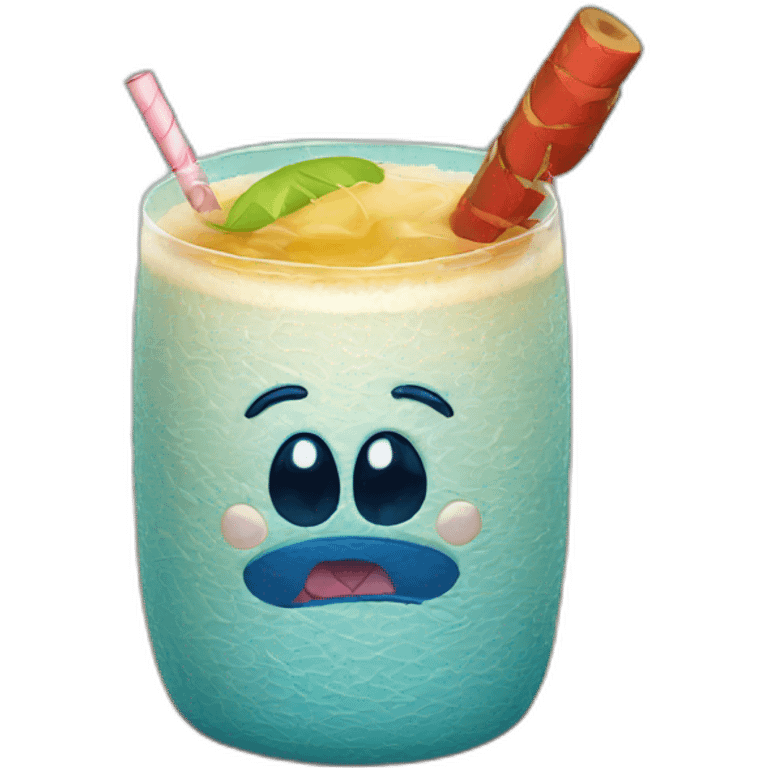 Stitch drink coconut emoji