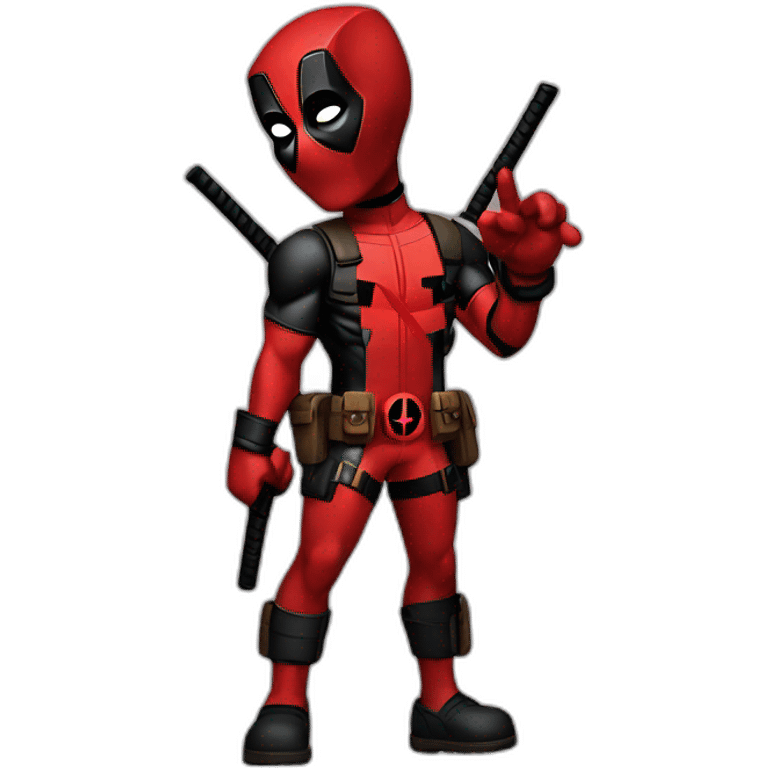 Deadpool waving emoji