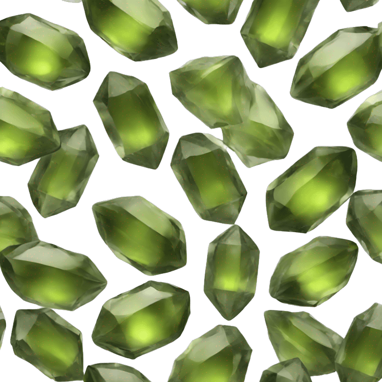 Olive green transparent crystal emoji