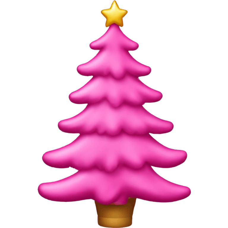 pink christmas tree with decoration  emoji