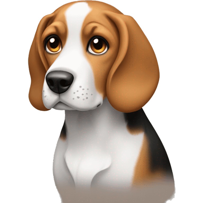 beagle dog with floppy ears emoji