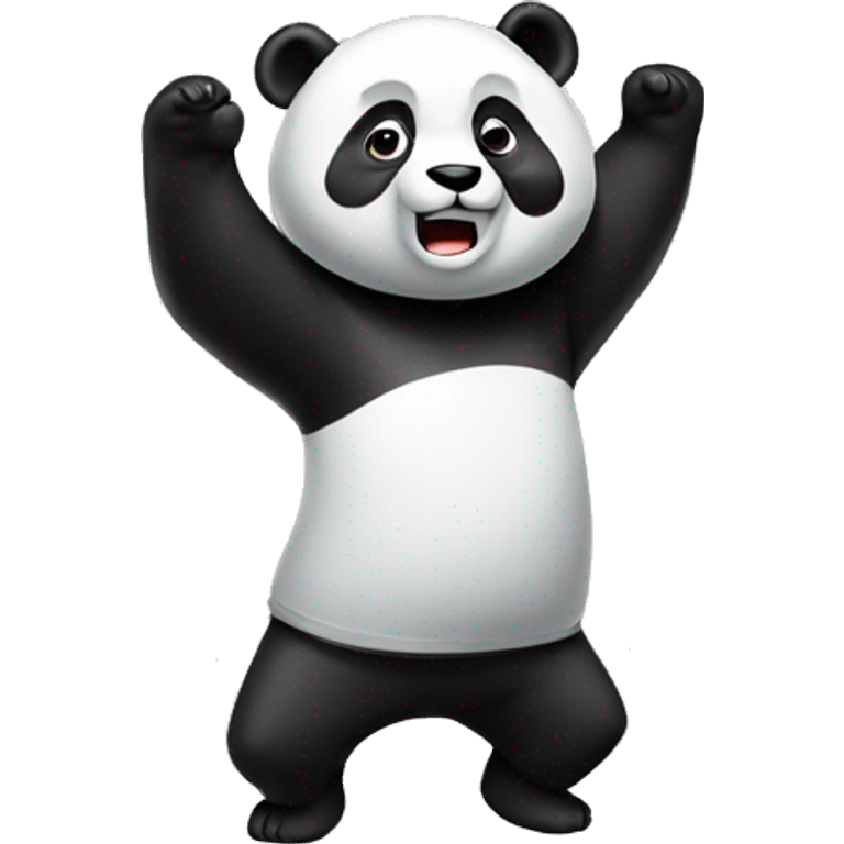 Panda doing a dab emoji