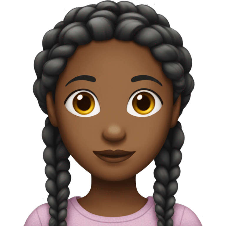 Black girl with braids  emoji