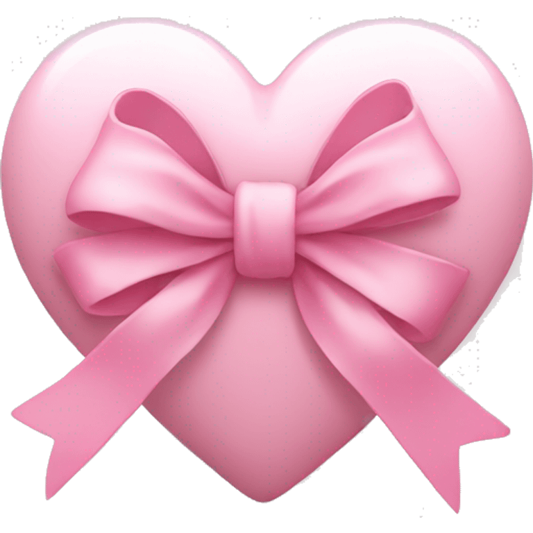 Light pink heart with a bow emoji