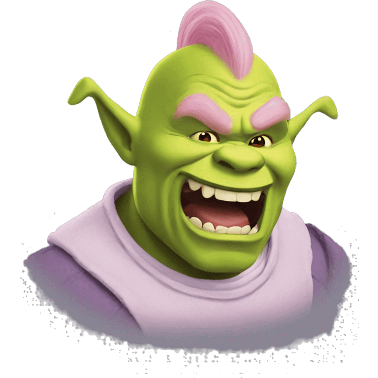 Shrek as majin boo emoji