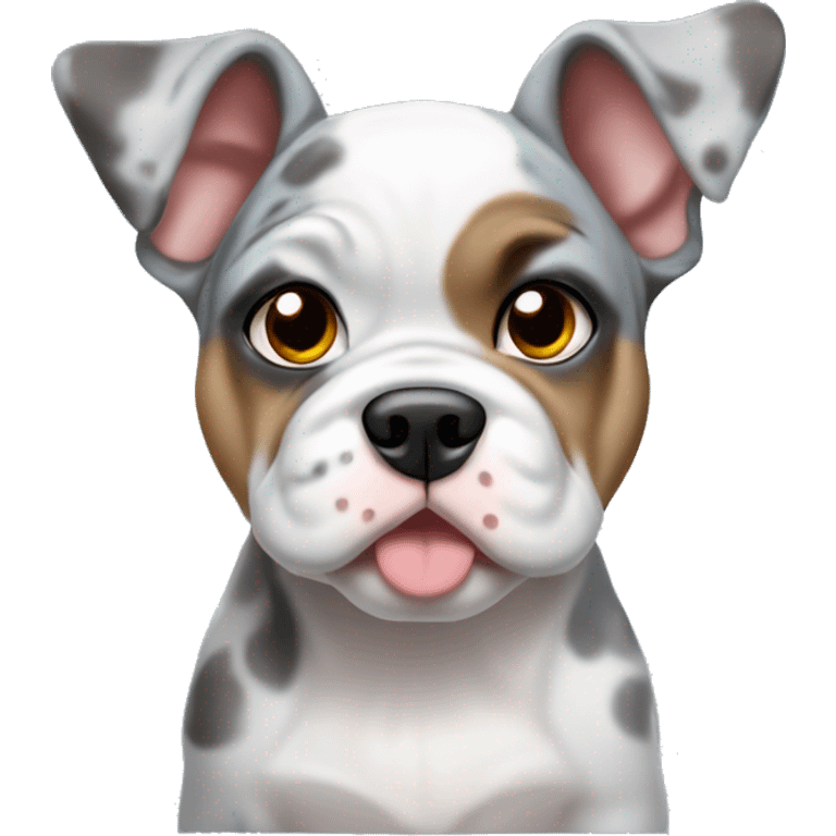 fawn-blue merle bulldog puppy emoji