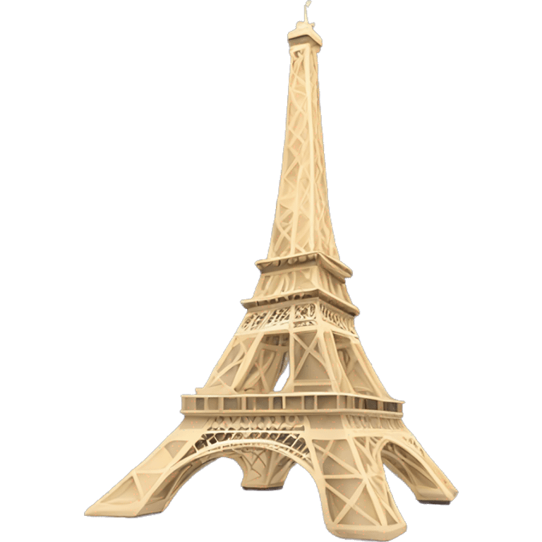 The Eiffel Tower, rotated at a 30° angle on its Y axis emoji