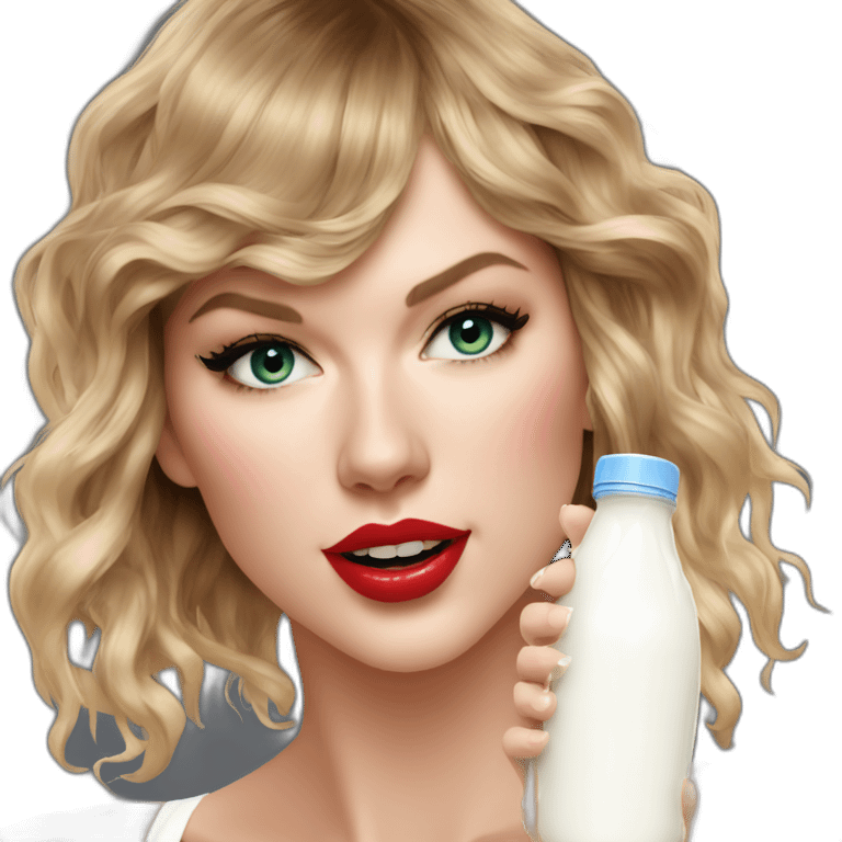 taylor-swift-selfie-milk-on-face-dripping emoji