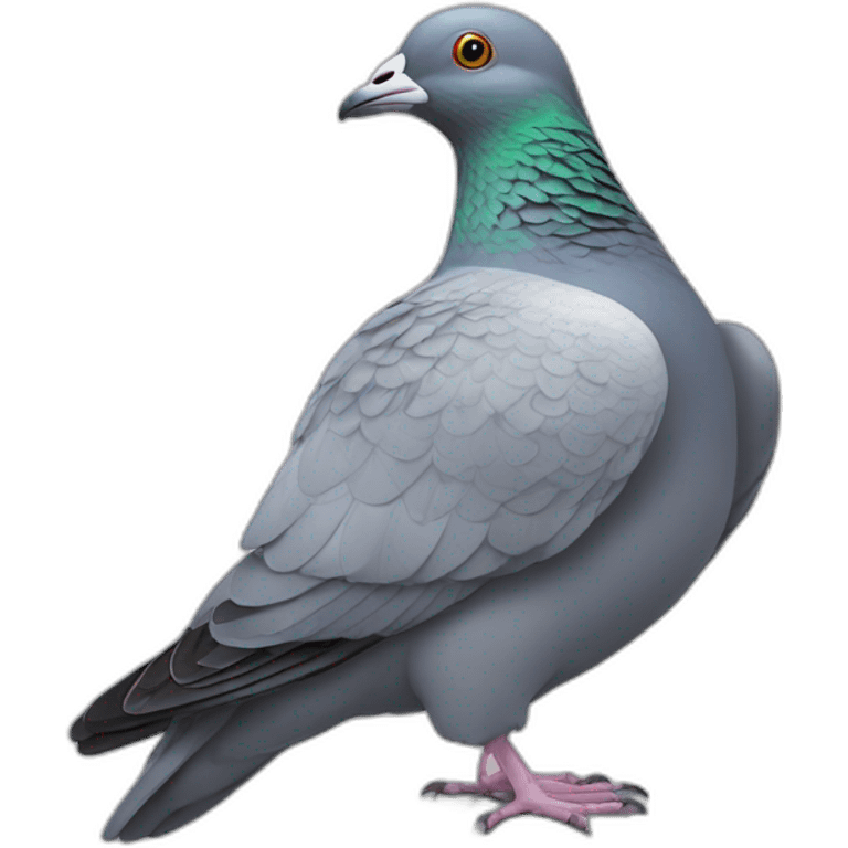 Un pigeon sur la tête d’un mouton emoji