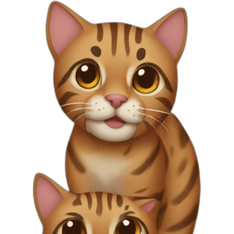 cat brown bengal emoji