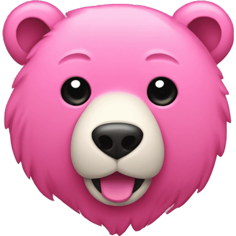 Oso con lazo rosa  emoji