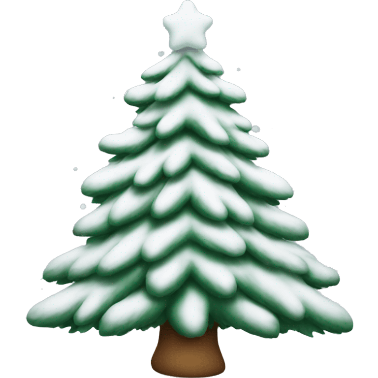 snowy Christmas tree emoji